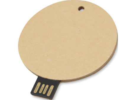 Memoria USB 2.0 de papel reciclado redonda
