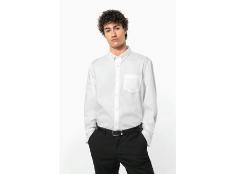 Camisa no-plancha manga larga hombre