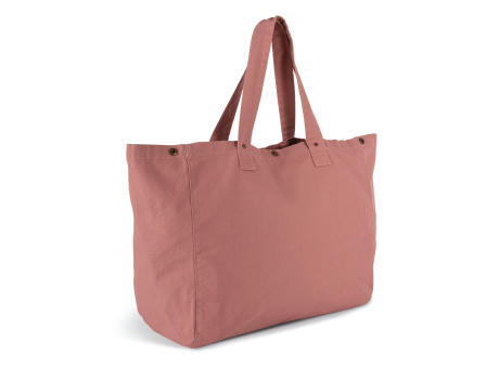 Bolsa shopper de algodón efecto lavado