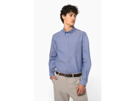 Camisa oxford manga larga hombre