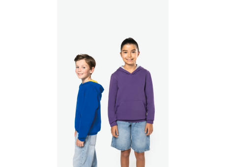 Sudadera capucha contrastada niños