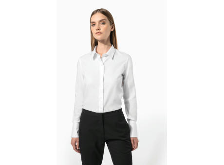 Camisa no-plancha manga larga mujer