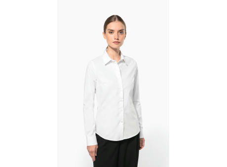 Camisa popelina manga larga mujer