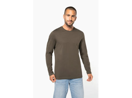 Camiseta maga larga y cuello redondo hombre