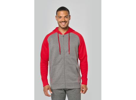 Chaqueta Bicolor con cremallera y capucha unisex 