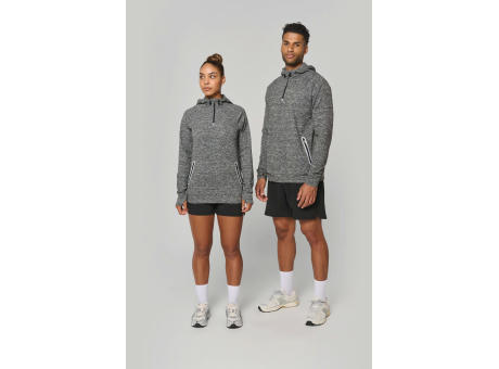 Sudadera deportiva capucha 1/4 cremallera unisex