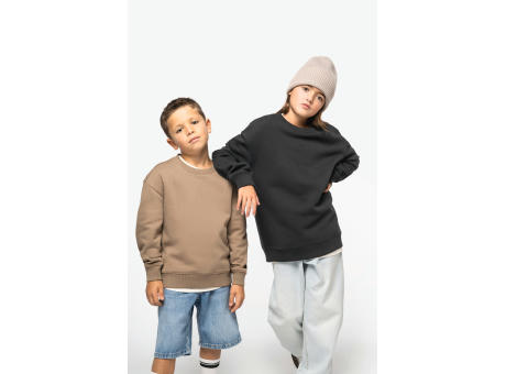 Sudadera ecorresponsable de cuello redondo oversize infantil