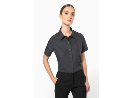 Camisa popelina manga corta mujer
