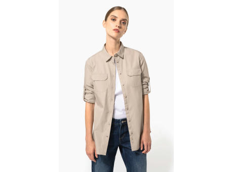 Camisa Safari manga larga mujer 