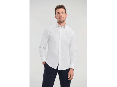 Camisa entallada manga larga hombre