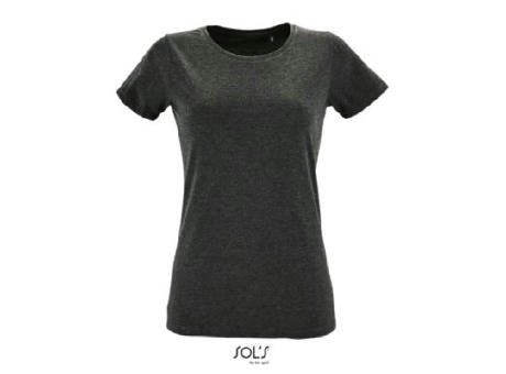 CAMISETA AJUSTADA DE MUJER CON CUELLO REDONDO
