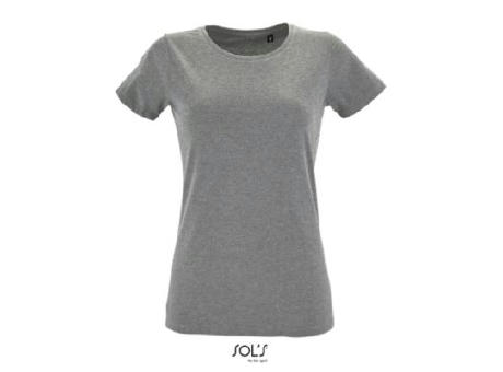 CAMISETA AJUSTADA DE MUJER CON CUELLO REDONDO