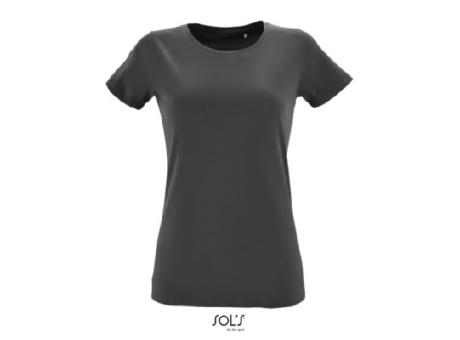 CAMISETA AJUSTADA DE MUJER CON CUELLO REDONDO