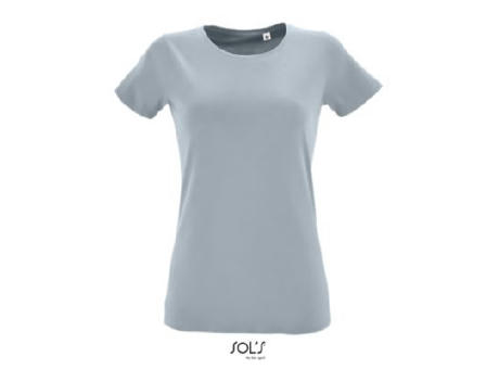 CAMISETA AJUSTADA DE MUJER CON CUELLO REDONDO