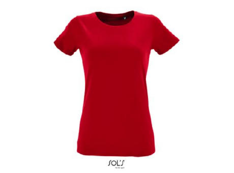CAMISETA AJUSTADA DE MUJER CON CUELLO REDONDO