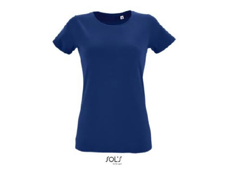 CAMISETA AJUSTADA DE MUJER CON CUELLO REDONDO