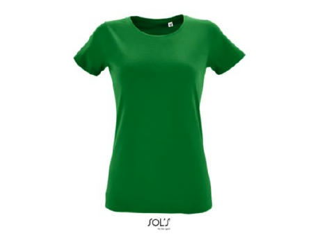 CAMISETA AJUSTADA DE MUJER CON CUELLO REDONDO