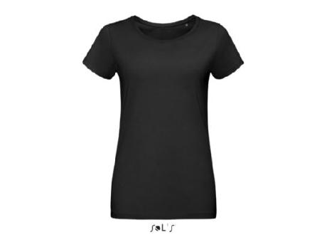 CAMISETA AJUSTADA DE MUJER DE CUELLO REDONDO