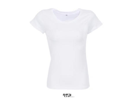 CAMISETA MUJER CORTADA Y COSIDA MANGA CORTA