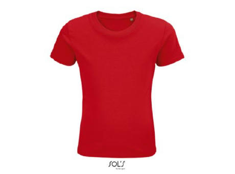 CAMISETA NIÑO AJUSTADA DE PUNTO LISO Y CUELLO REDONDO
