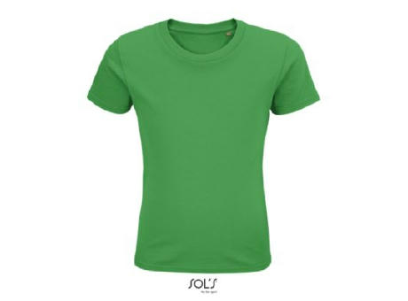 CAMISETA NIÑO AJUSTADA DE PUNTO LISO Y CUELLO REDONDO