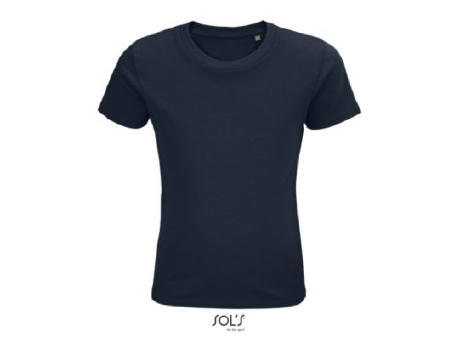 CAMISETA NIÑO AJUSTADA DE PUNTO LISO Y CUELLO REDONDO