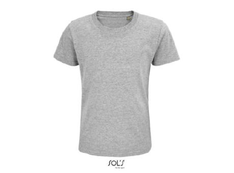 CAMISETA NIÑO AJUSTADA DE PUNTO LISO Y CUELLO REDONDO
