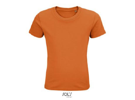 CAMISETA NIÑO AJUSTADA DE PUNTO LISO Y CUELLO REDONDO
