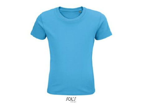 CAMISETA NIÑO AJUSTADA DE PUNTO LISO Y CUELLO REDONDO