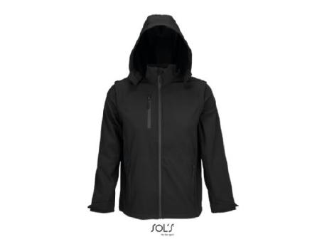 CHAQUETA SOFTSHELL CON CAPUCHA Y MANGAS DESMONTABLES