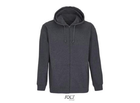 SUDADERA UNISEX CON CREMALLERA Y CAPUCHA