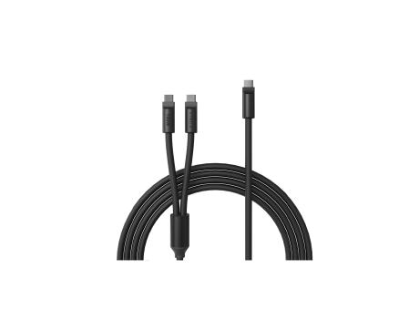 VINGA Baltimore Silikon-Multiladekabel, Type-C to 2x Type-C