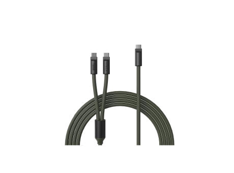 VINGA Baltimore Silikon-Multiladekabel, Type-C to 2x Type-C