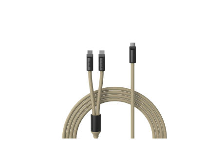 VINGA Baltimore Silikon-Multiladekabel, Type-C to 2x Type-C