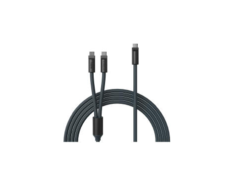 VINGA Baltimore Silikon-Multiladekabel, Type-C to 2x Type-C