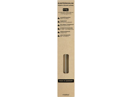 Nestler-matho ECO farbiges Glas-Trinkhalm Set N-m 589-4C