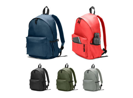 ROSARIO. Mochila clásica con un diseño atemporal en poliéster reciclado 600D