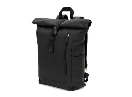 SAINT. Mochila enrollable de algodón reciclado y poliéster reciclado (380 g/m²)
