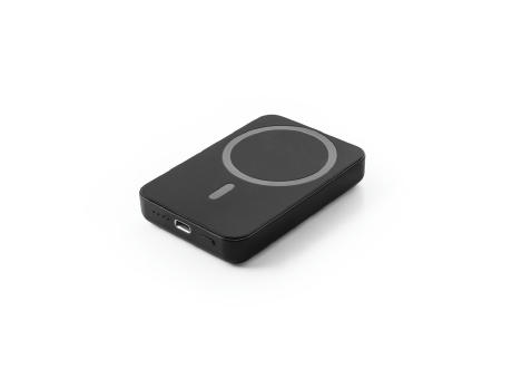 AMPERE 5. Power bank magnético de 5'000 mAh con cargador inalámbrico superrápido de 15W en ABS reciclado (100% rABS)