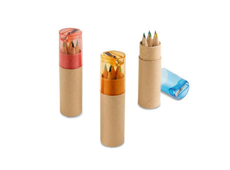 ROLS. Caja con 6 lápices de color
