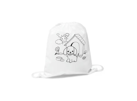 DRAWS. Bolsa infantil con cordón para colorear (80 g/m²)