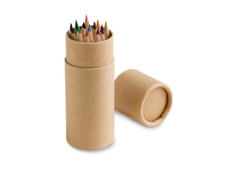CYLINDER. Caja con 12 lápices de color