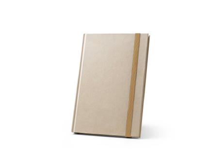 DICKINSON. Libreta A5 de tapa dura fabricada en papel de caña de azúcar (80% caña de azúcar), con hojas rayadas