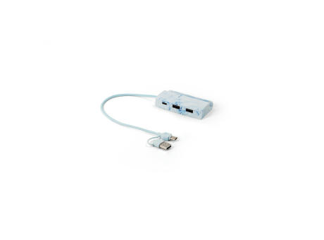 BERNERS HUB. Buje de PET reciclado (100% rPET) con entradas y salidas principales