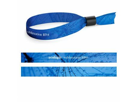 Muestra impresa de Lanyard SUBLIMACIÓN Slim II (15 mm) pulsera fabricada en poliéster reciclado (100% rPET)