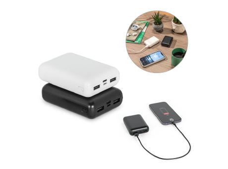 LEAKEY 10. Batería externa de 10'000 mAh en ABS reciclado (100% rABS