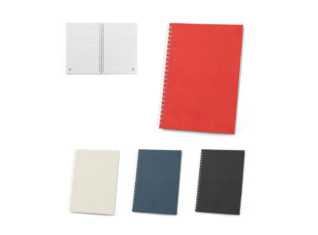 SCHILLER. Bloc de notas A5 con tapa flexible, fabricado con papel 100% reciclado