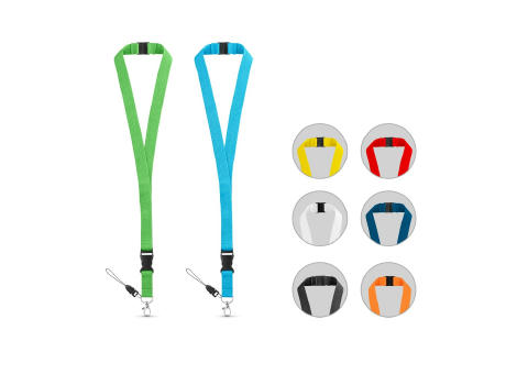 MURRAY. Lanyard de poliéster con mosquetón metálico