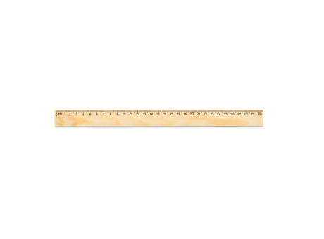 WESLEY 30. Regla de madera de pino con escala de 30 cm