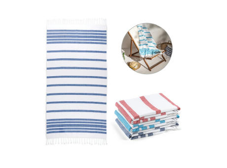 SARDENHA. Toalla de playa de algodón (70% reciclado) y poliéster (30% reciclado) (180 g/m²)